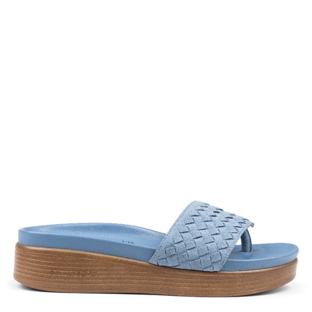 Donald Pliner Fifi BlueWoven Suede Platform Slide Sandals Size 8
